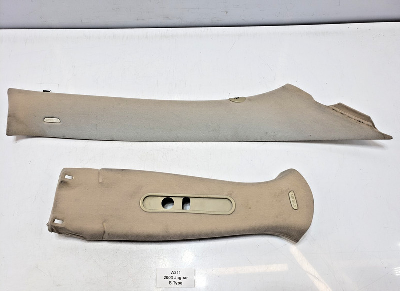 ✅ 03-08 OEM Jaguar S-Type X200 Right Passenger A B Pillar Cover Trim SET NOTE*