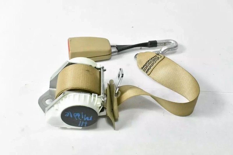 07-13 Mercedes W221 S550 S600 Rear Center Seat Belt Retractor Buckle Beige OEM