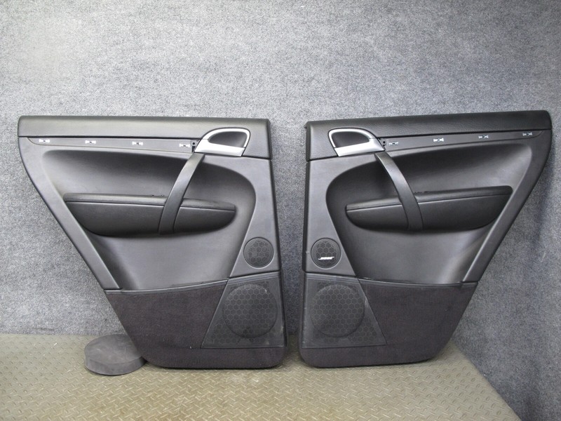 2009-2010 PORSCHE CAYENNE 957 REAR RIGHT & LEFT SIDE DOOR PANEL COVER BLACK SET