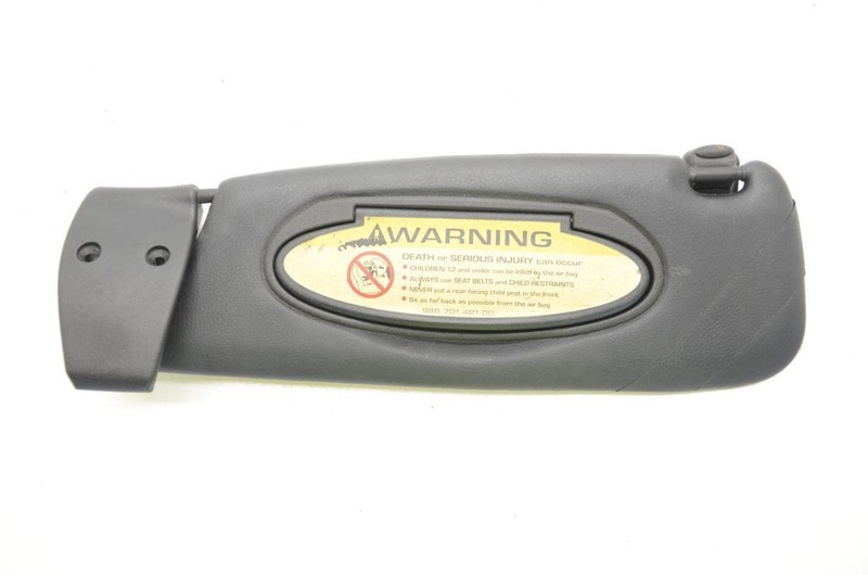 00-02 Porsche Boxster 2.7L Black Driver Left Front Sun Visor Assembly