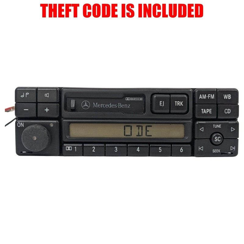 W/ CODE 94-99 Mercedes W140 R129 W210 S600 Coupe Radio Audio Cassette Player OEM