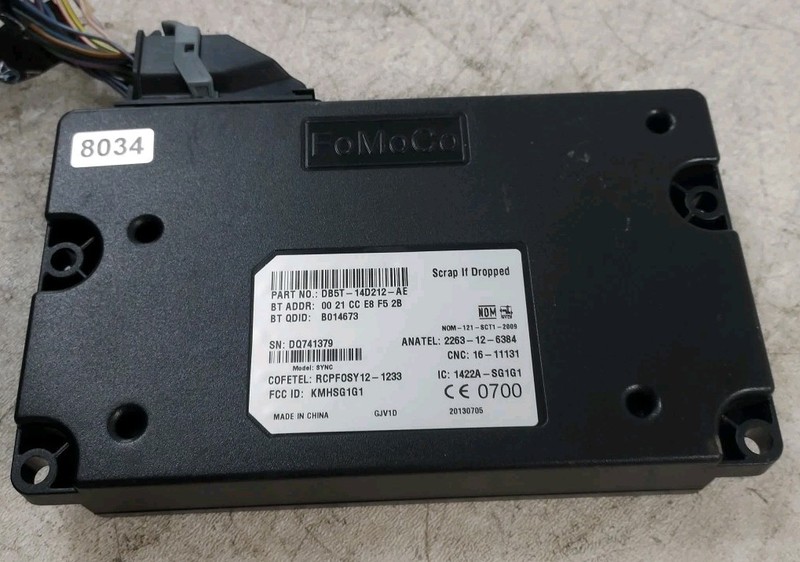 2014 Focus 2.2L Hatchback Communication Control Sync Module DB5T-14D212-AE OEM