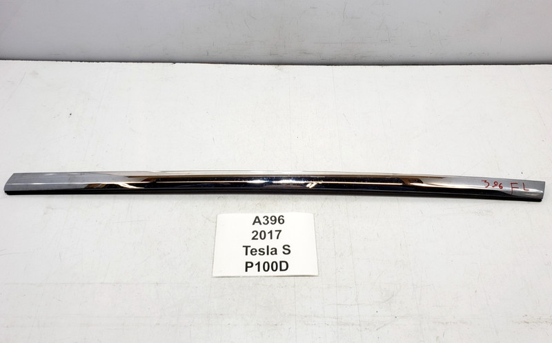 ✅ 12-20 OEM Tesla Model S Front Left Driver Side Outer Door Belt Molding Chrome
