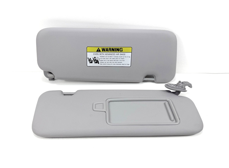 2017-2020 Elantra Sedan Gray Sun Visor Pair Left & Right w/ Mirror Genuine OEM