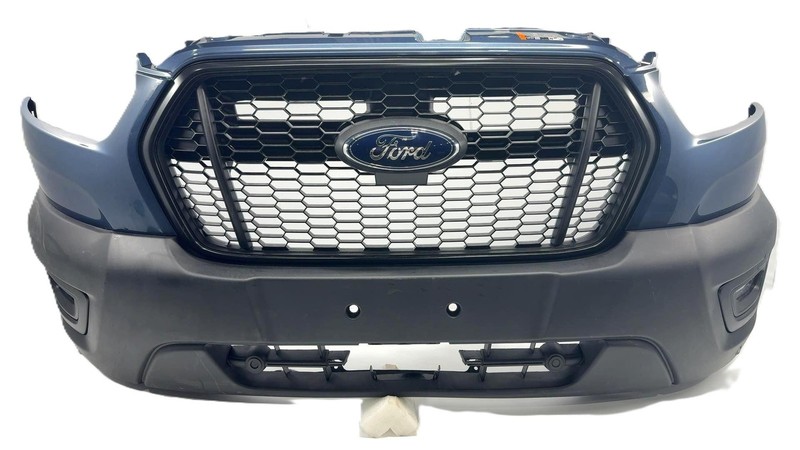 2020-2024 Ford Transit Front Blue Bumper Assembly W/o Camera W/ Fog & Sensor OEM