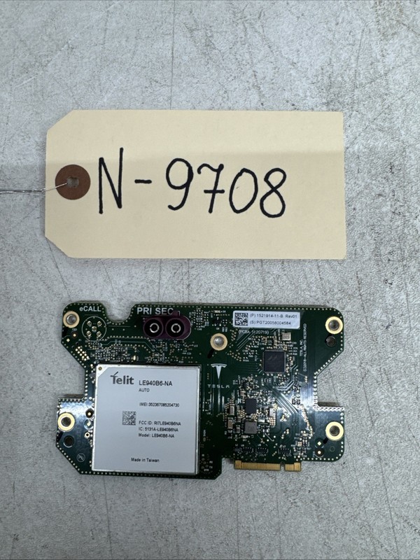 16-21 Tesla S 3 X Y Connectivity LTE modem LE940B6-NA 1521914-11-B 9708 B133