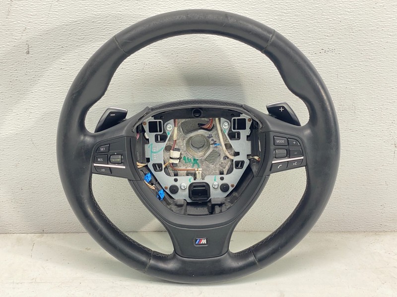 BMW F01 F02 F06 F10 F13 M Sport Leather Steering Wheel w/ Paddle Shifters OEM✅
