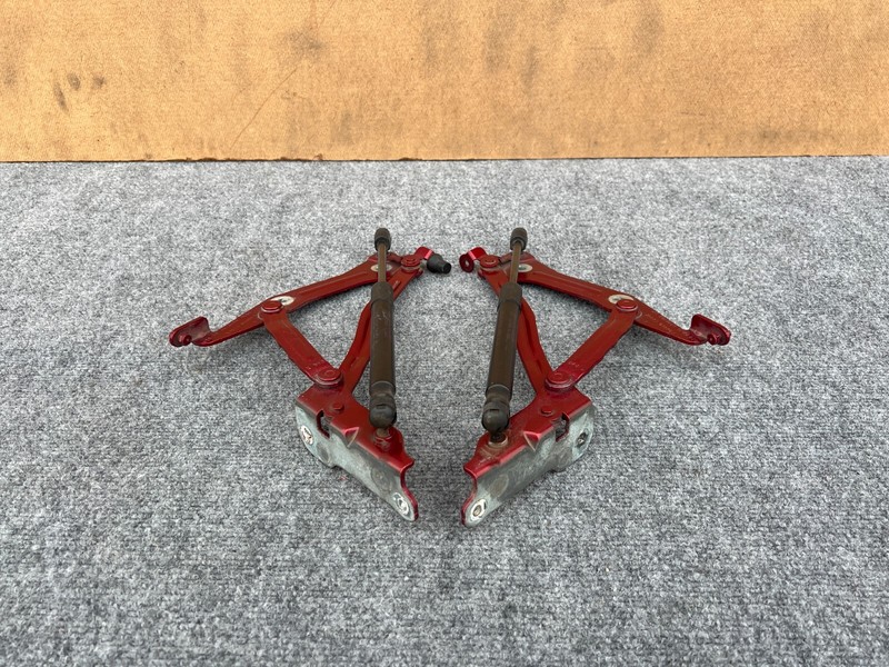 FORD MUSTANG GT 2015-2023 OEM LEFT AND RIGHT TRUNK HINGES WITH SHOCKS SET (RED)