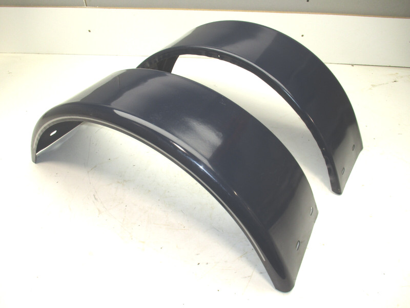 Boat Trailer Fender Set Dark Blue Painted Steel 29" L x 9" W x 10 1/2 H"