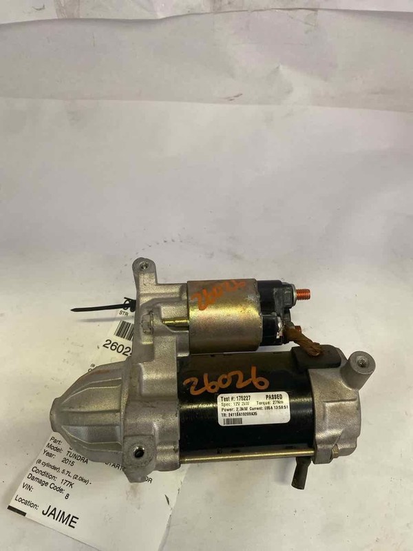 Starter Motor TOYOTA TUNDRA 07 08 09 10 11 12 13 14 15 16 17 18 19 20 21