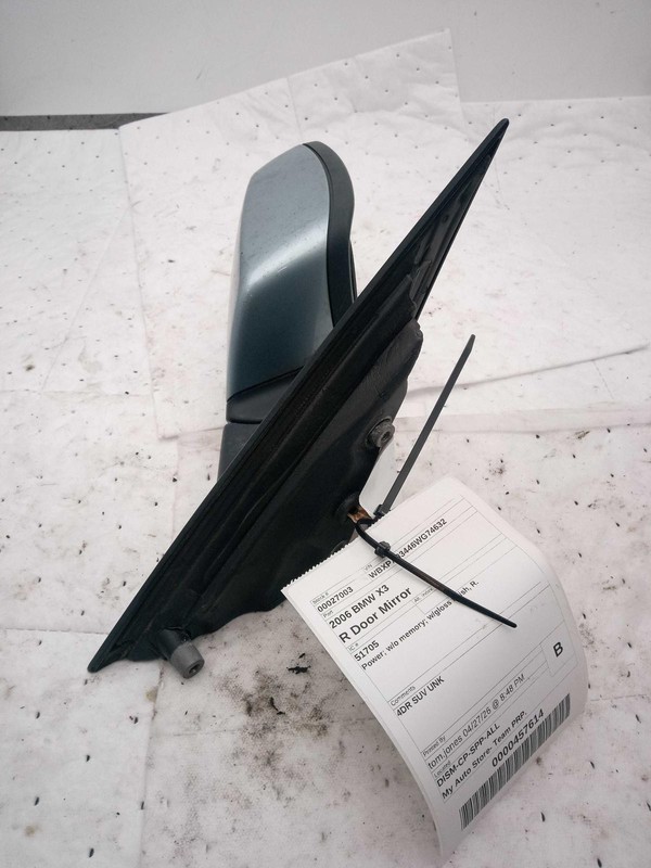 2006 BMW X3 Right Door Mirror Assembly - Used, Power, Gloss Finish, 200K Miles
