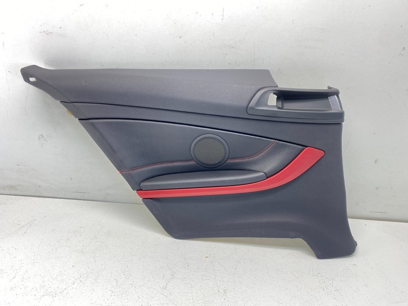 14-20 BMW F32 4 Series Coupe Rear Left Driver Side Door Panel Card Black/Red OEM