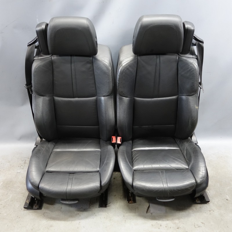 08-13 BMW E93 M3 Convertible Front Sport Seat Pair Black Leather OEM