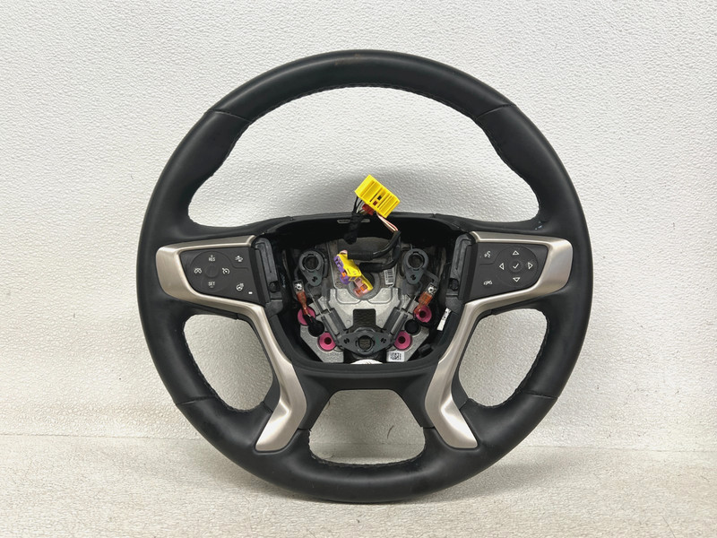 ⭐2021-2023 GMC ACADIA DENALI STEERING BLACK LEATHER WHEEL W/ SWITCH OEM LOT2689