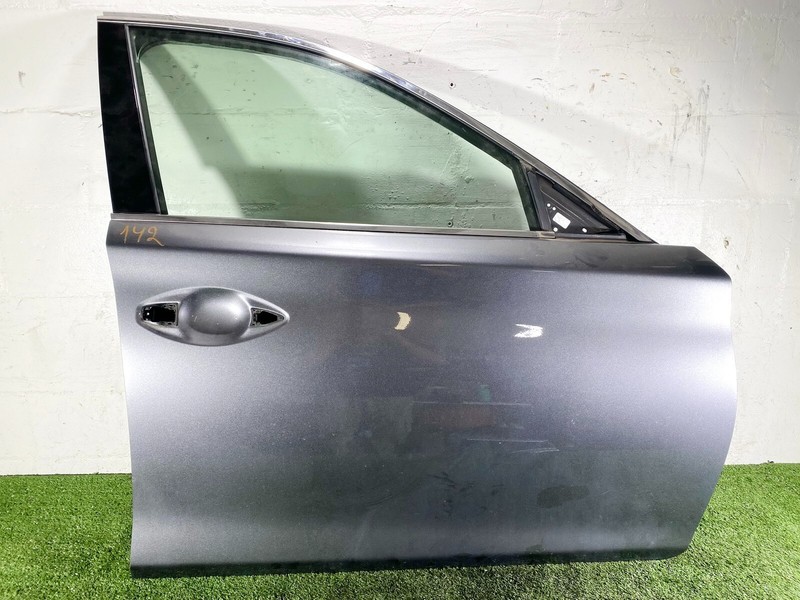 14-23 INFINITI Q50 FRONT RIGHT RH PASS SIDE DOOR SHELL SKIN COVER GRAY OEM