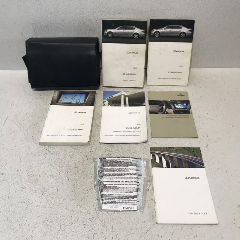 2008 Lexus LS460 LS 460L Owners Manual Book And Guides With Leather Case