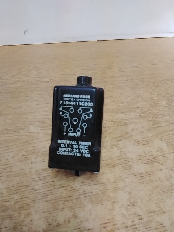 Midland Ross 715-4411C200 24VDC Interval Timer 0.1-10sec