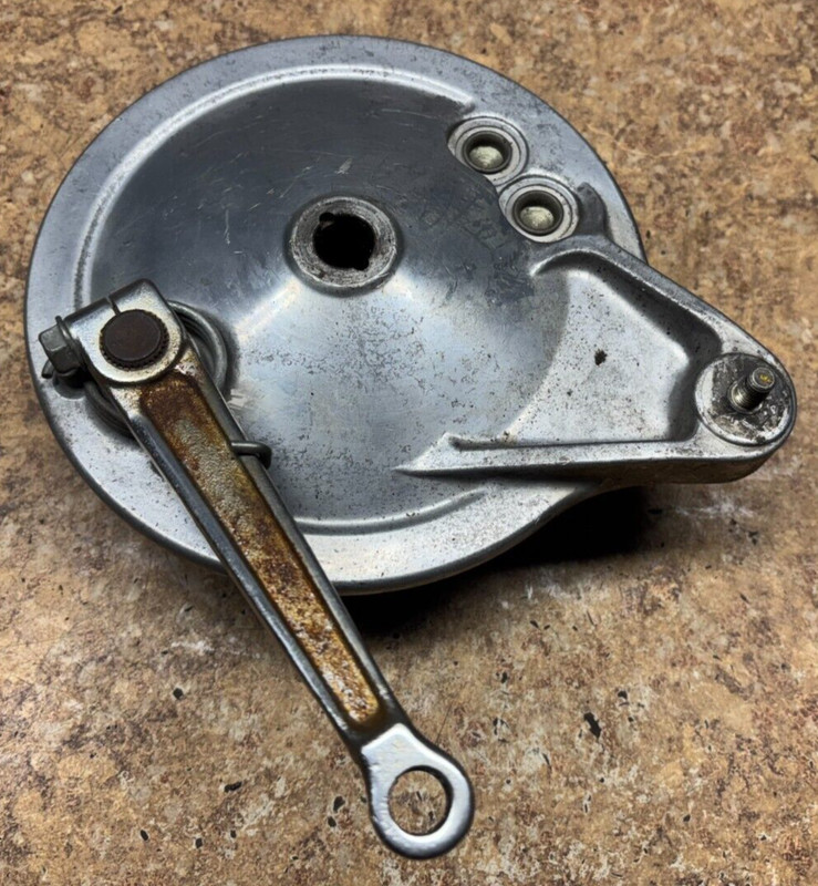 1982 Honda Shadow VT750 VT 750 Rear Drum Brakes & Cover Shoes Spring 1983 83 C10