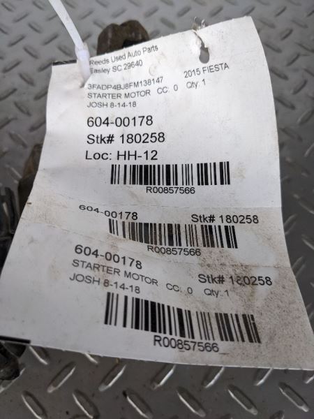 Starter Motor Without Turbo Fits 11-19 FIESTA 857566