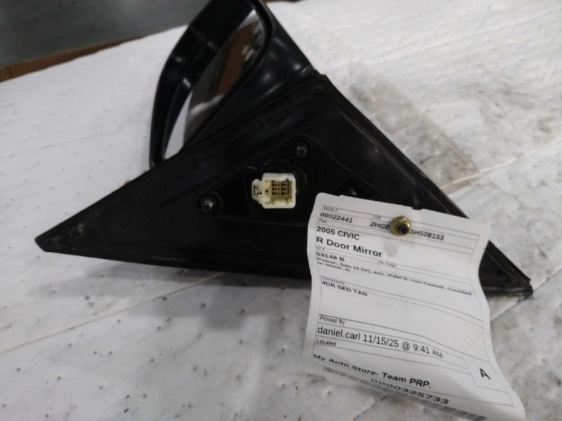 2005 Honda Civic Right Door Mirror Tan Used OEM 276K Miles Worn Condition