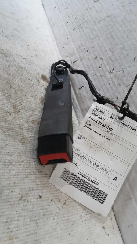 2019 Lincoln MKC OEM Used Brown Seat Belt Buckle 4DR, 49000 Miles, EJ7Z7861202AG