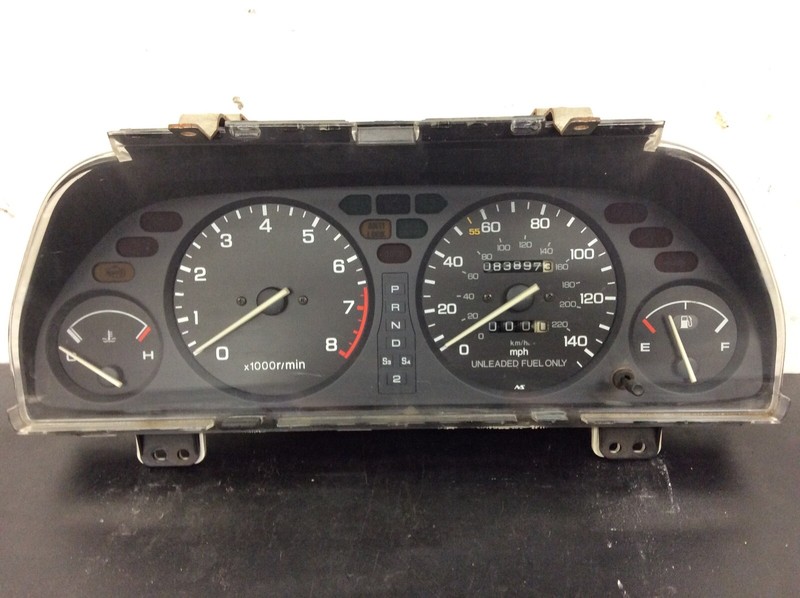 90-91 Integra GS AT Instrument Cluster Speedo Tacho Meter Gauges 83k Used OEM