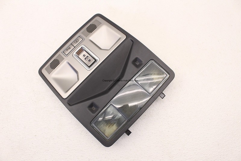 2010 2011 JAGUAR XFR FRONT OVERHEAD DOME LAMP SUNBLIND W/ PARK SENSORS EBONY OEM