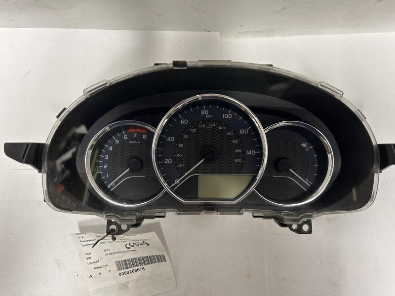 14-'16 TOYOTA COROLLA Speedometer cluster 1.8L 55k miles OEM 1 Year Warranty!