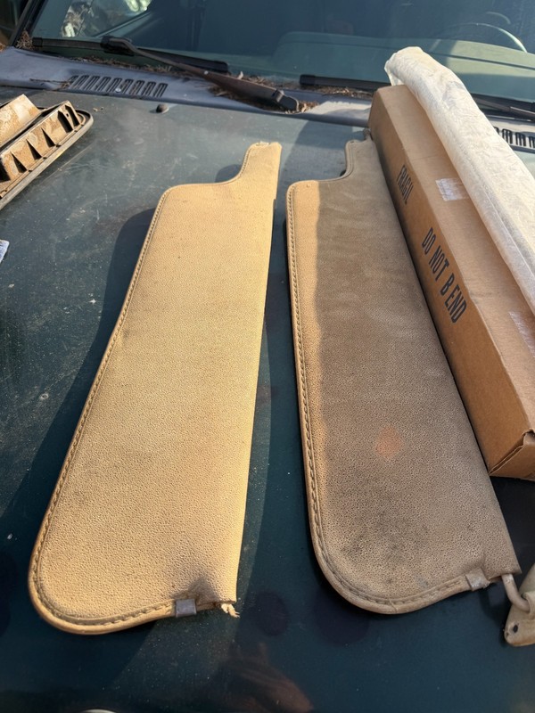 67-79 FORD PICKUP & 78-79 BRONCO OEM TAN LH & RH SUNVISORS - VISOR SET
