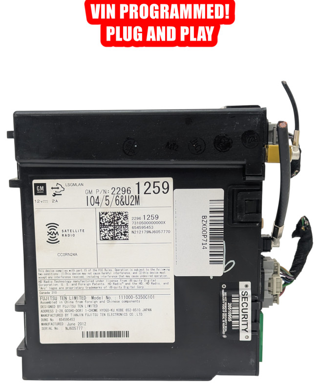 PROGRAMMED 13-15 Chevrolet GMC Cadillac Radio Receiver Satellite Control Module