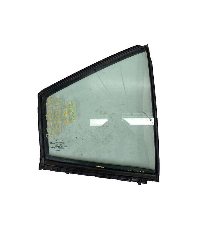 Toyota Corolla vent glass window 2020 to 2022 sedan rear right OEM 6812302430