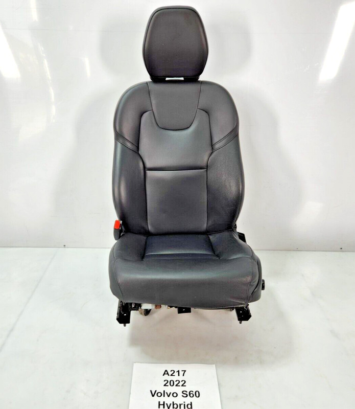 ✅ 19-22 OEM Volvo S60 Front Left Driver Side Black Leather Seat Assembly