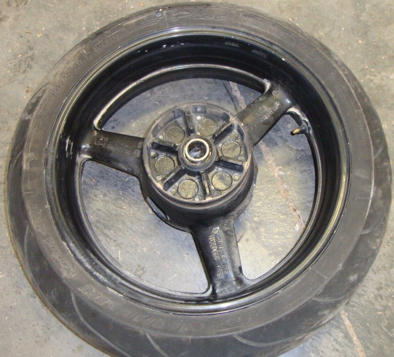 2001 Yamaha FZS10 FZ10 FZ 10 1000 Fazer Rear Back Wheel Rim Tire 180x55-17 #24