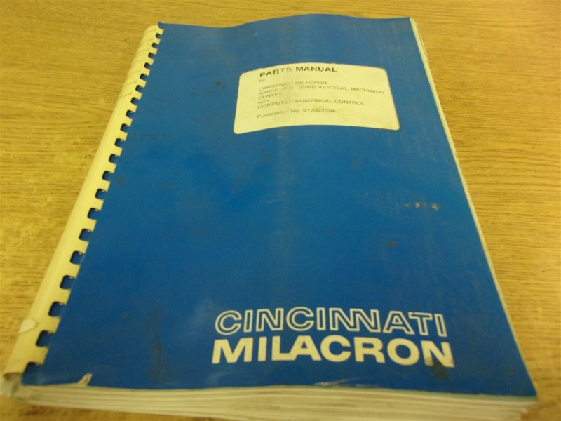 Cincinnati Milacron Sabre 750 Parts Manual 91202339A *FREE SHIPPING*