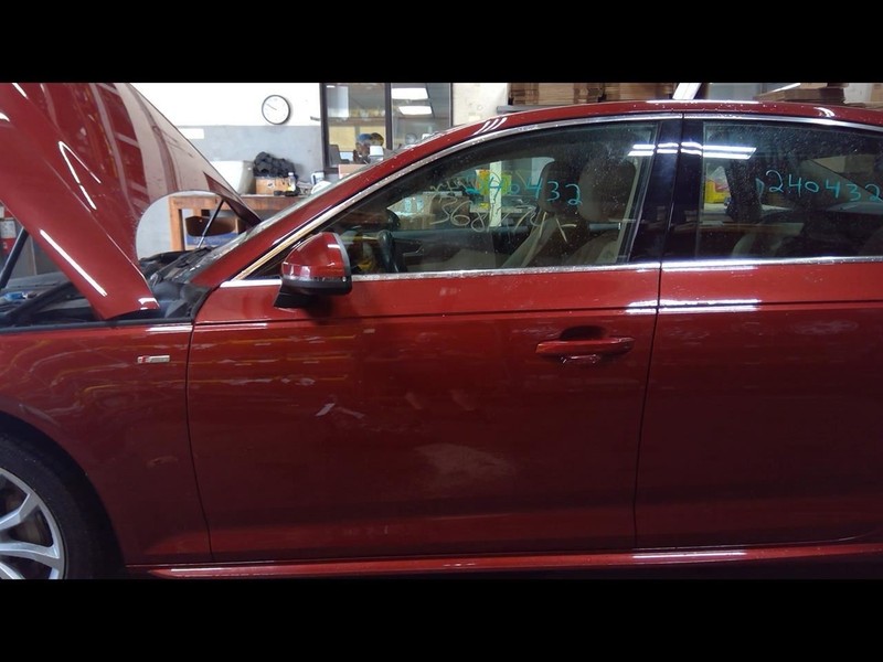 Driver Front Door Tempered Glass Base Model Fits 17-19 AUDI A4 1481191