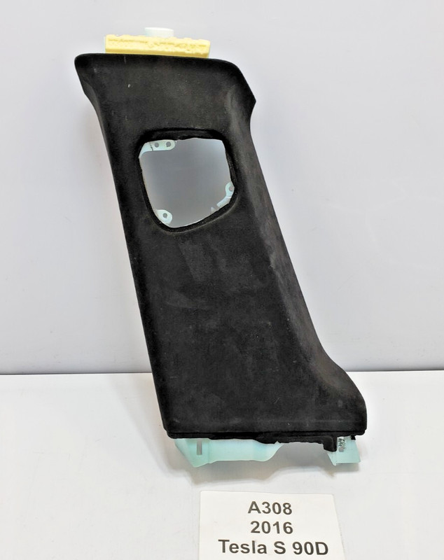✅ 12-20 OEM Tesla Model S Left Driver B Pillar Upper Cover Panel Alcantara*