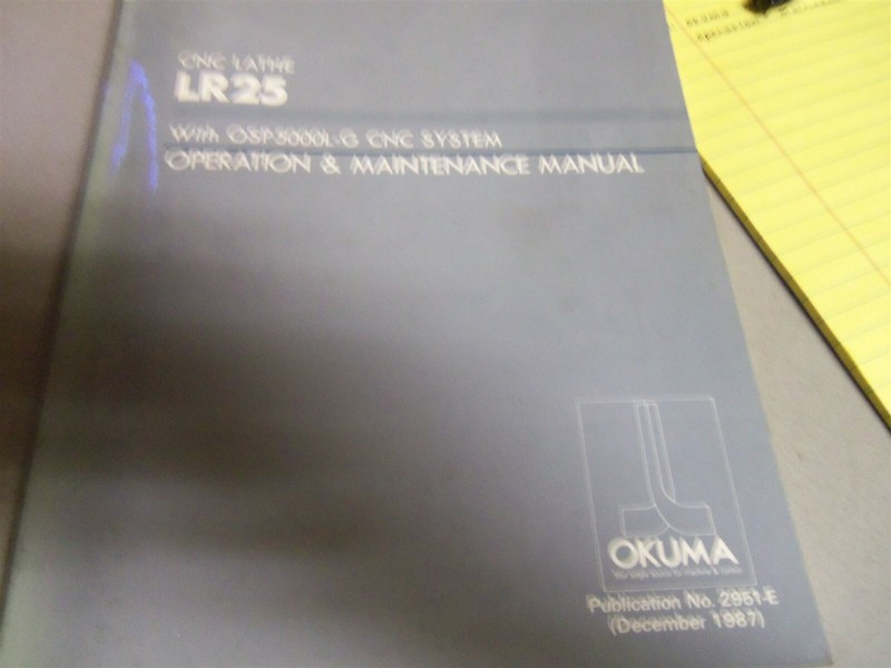 Okuma LR25 OSP5000L-G Operation & Maintenance Manual #190 *FREE SHIPPING*