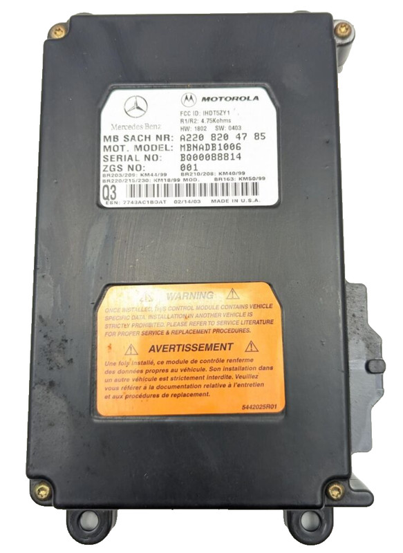 00-06 Mercedes R230 SL500 CL500 Voice Command Control Module 2208204785 OEM���