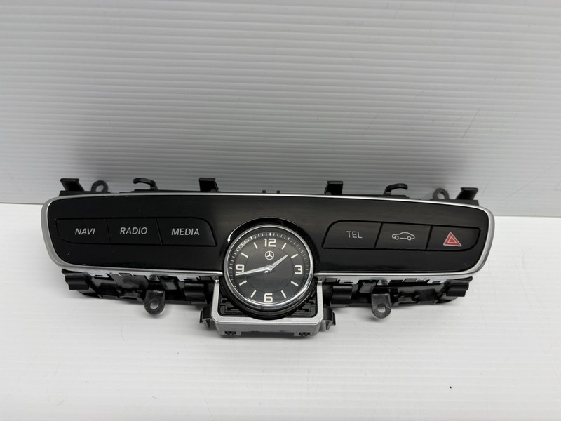 2015-2023 Mercedes W205 C300 C63 Dashboard Radio Control Switch Panel w/ Clock