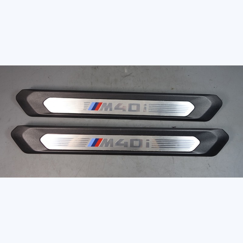 2018-2020 BMW G01 X3 G02 X4 M40i Door Sill Trim Cover Pair ///M40i OEM