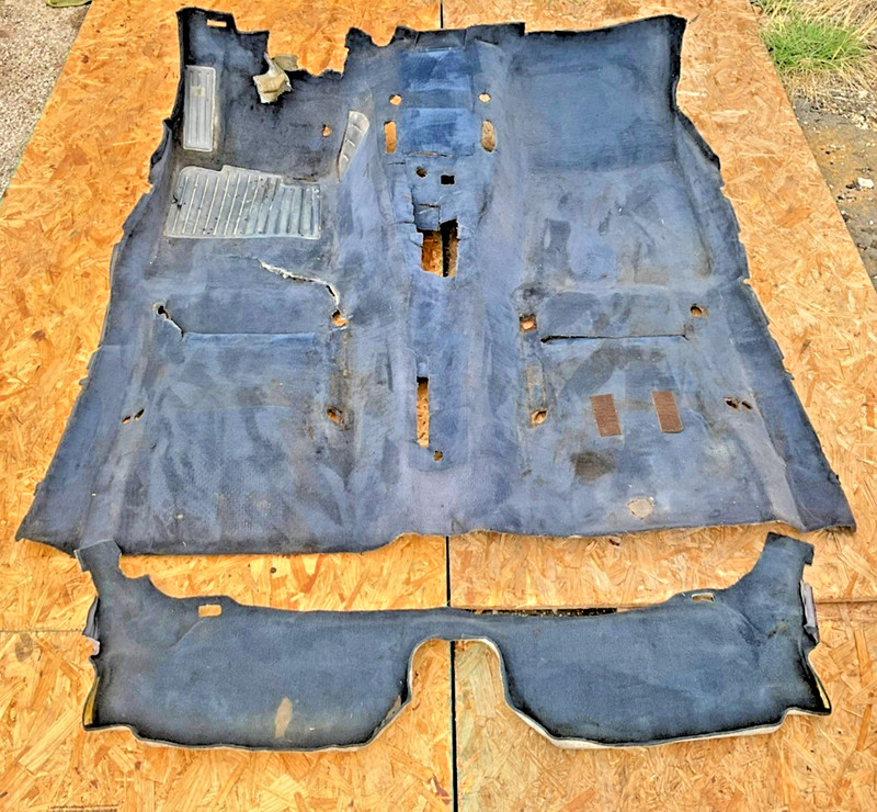 84-91 BMW E30 3-Series Coupe Sedan Pacific Blue Floor Carpet Front Rear SET OEM