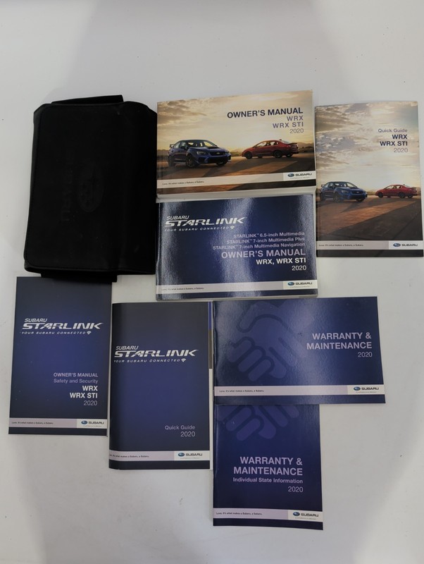 2020 SUBARU WRX/WRX STI OWNERS MANUAL STI Model STI Limited Model