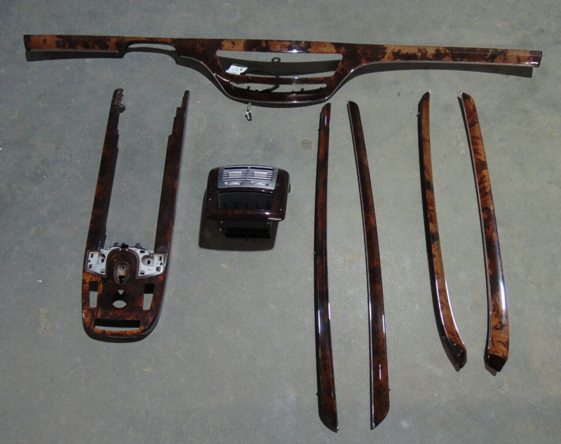 07-09 Mercedes S550 Interior Trim Bezel Set Woodgrain OEM