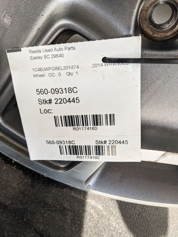 Wheel VIN W 6th Digit Jk Body 17x7-1/2 10 Slot Fits 13-18 WRANGLER 1174160