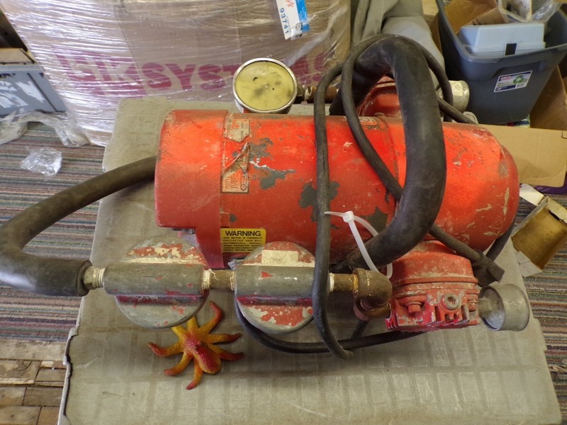 GE 5KH33GN2931H M100X Motor w/ 250-32360-A Gauge & Rubber Hose