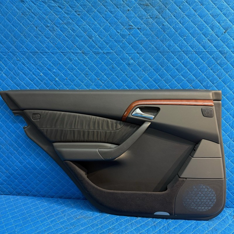 00-06 Mercedes W220 S55 AMG Rear Left LH Driver Interior Door Panel Black OEM