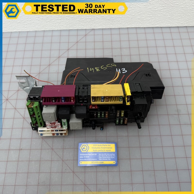 11-17 Mercedes E-Class W207 Convertible REAR FUSE RELAY BOX SAM OEM A2129000023