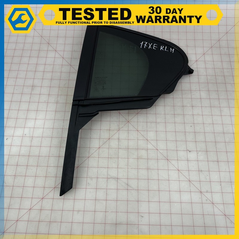 17-20 JAGUAR XE REAR LEFT DRIVER SIDE QUARTER WINDOW GLASS OEM