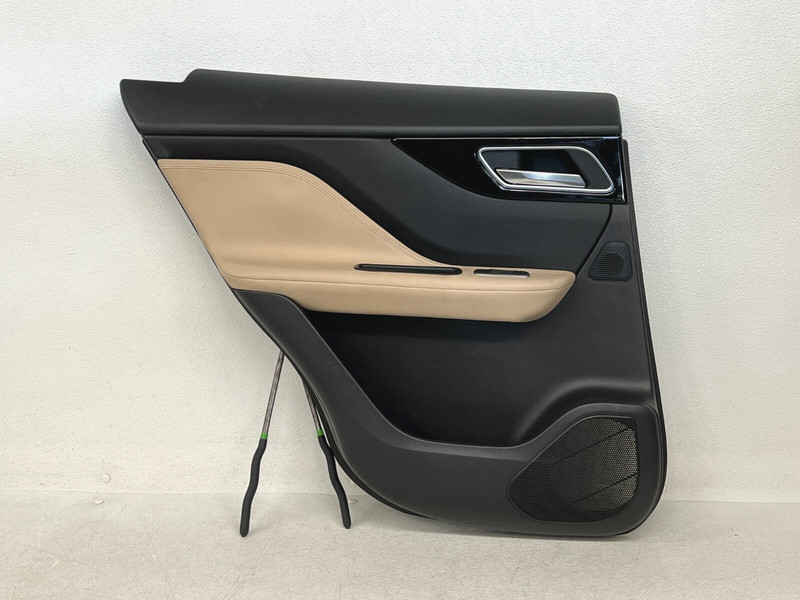⭐2017-2020 JAGUAR F-PACE REAR LEFT DRIVERS INTERIOR DOOR PANEL BEIGE OEM LOT2521