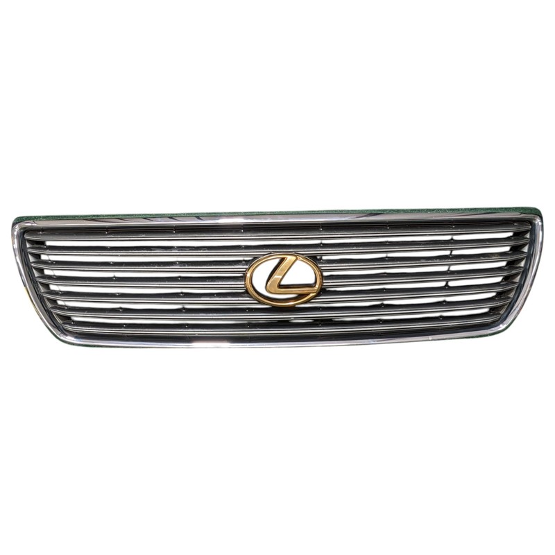01-04 Lexus LS430 Front Bumper Upper Grill Grille Chrome Emblem 53112-50090 OEM